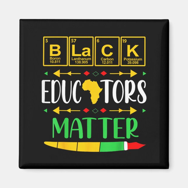 Aimant Mois de l'histoire des éducateurs noirs Afrique (Devant)