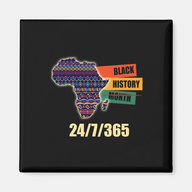 Aimant Mois de l'histoire des Noirs 247365 Chemise Fierté (Devant)