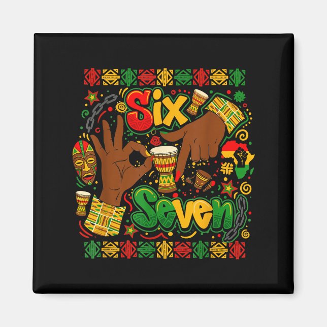Aimant Mois de l'histoire des Noirs 67 Six Sept Meme Afro (Devant)