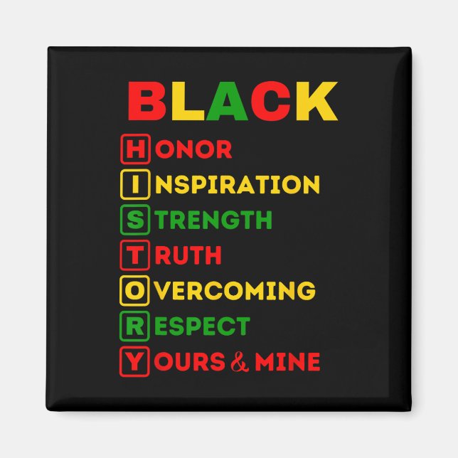 Aimant Mois de l'histoire des Noirs African American Prid (Devant)