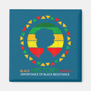 Aimant mois de l'histoire des noirs afro-américain