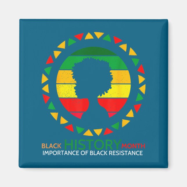 Aimant mois de l'histoire des noirs afro-américain  (Devant)