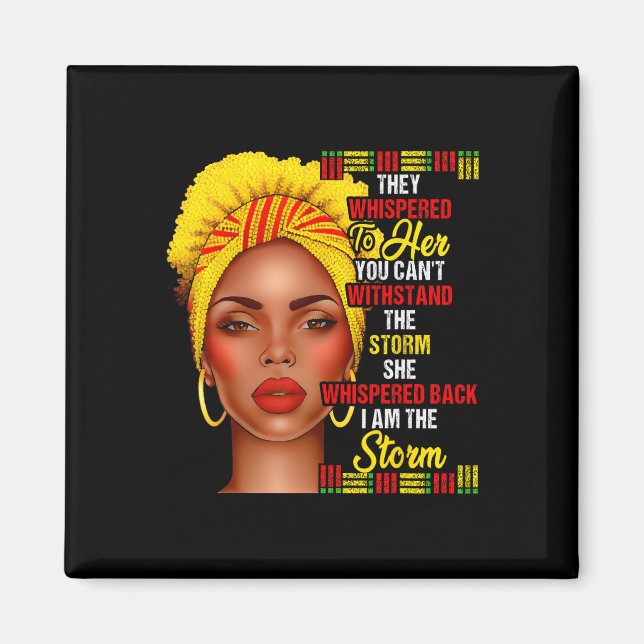 Aimant Mois de l'histoire des Noirs Afro Femmes Noires Fi (Devant)