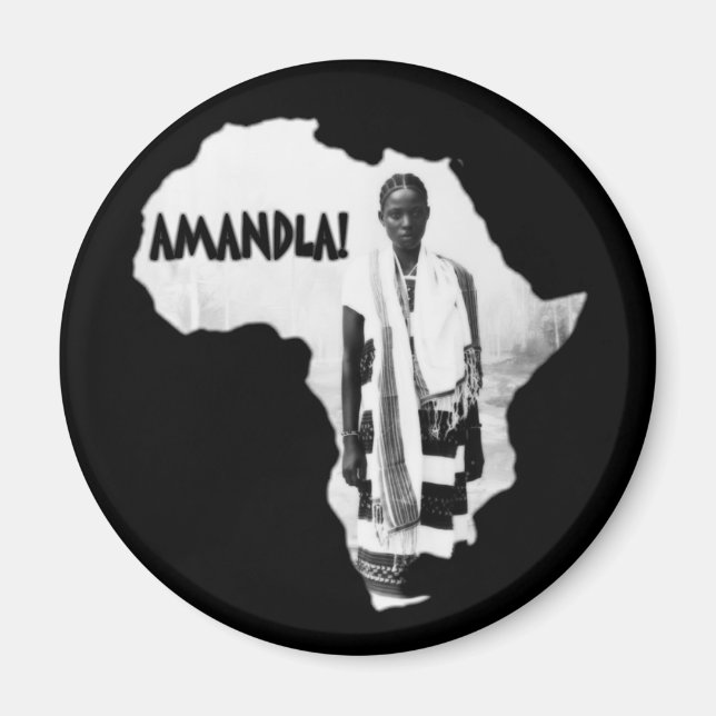 Aimant Mois de l'histoire des Noirs - AMANDLA! (Devant)