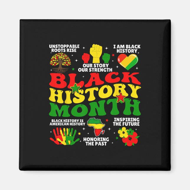 Aimant Mois de l'histoire des Noirs Américains d'origine  (Devant)