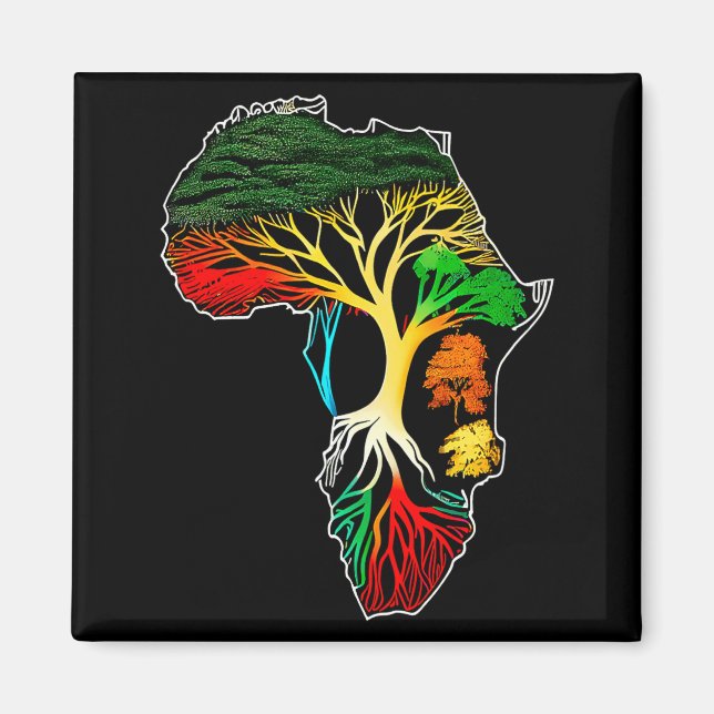 Aimant Mois de l'histoire des Noirs Ancêtres afro-américa (Devant)