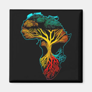 Aimant Mois de l'histoire des Noirs Ancêtres Afro-América