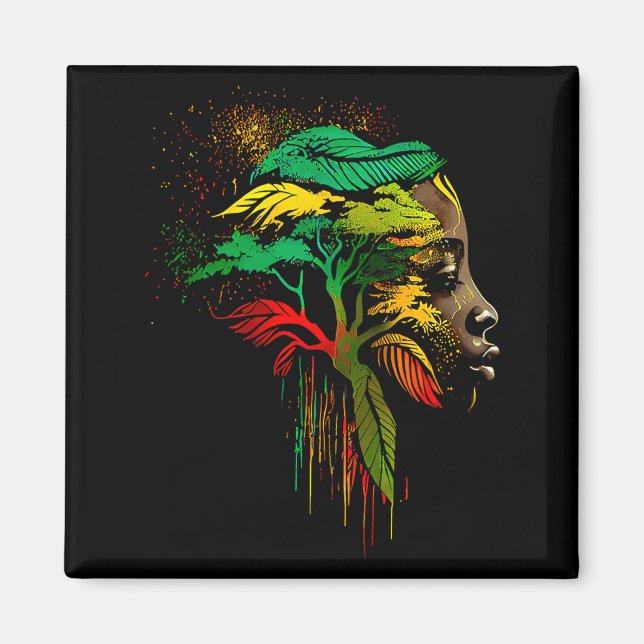Aimant Mois de l'histoire des Noirs Ancêtres afro-américa (Devant)