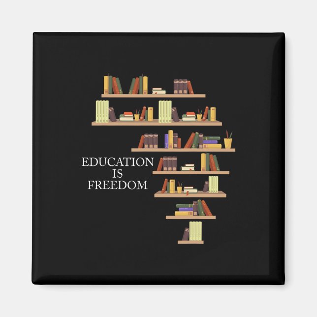 Aimant Mois de l'histoire des Noirs Éducation Est Liberté (Devant)
