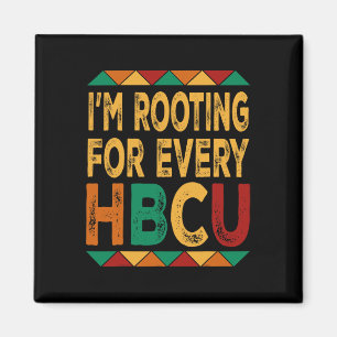 Aimant Mois de l'histoire des Noirs HBCU Je soutiens chaq