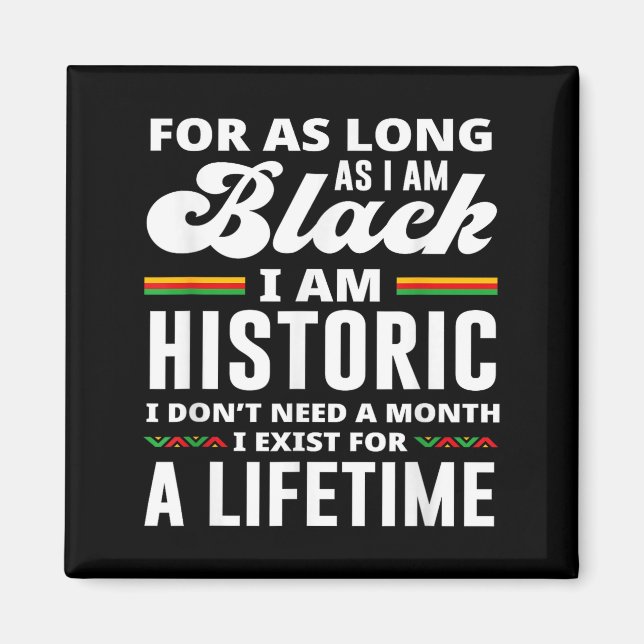 Aimant Mois de l'histoire des Noirs Je suis historique  (Devant)