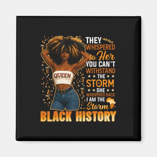 Aimant Mois de l'histoire des Noirs Je suis la tempête Re (Devant)