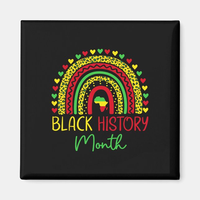 Aimant Mois de l'histoire des Noirs Léopard Arc-en-ciel A (Devant)