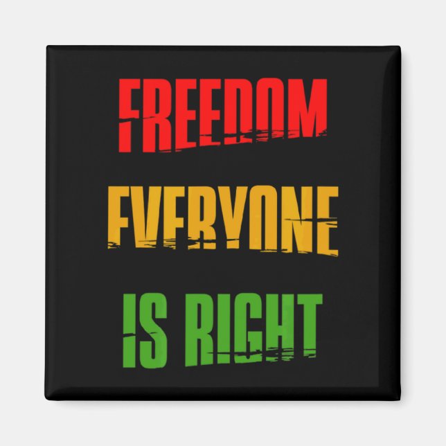 Aimant Mois de l'histoire des Noirs Liberté Tout le monde (Devant)