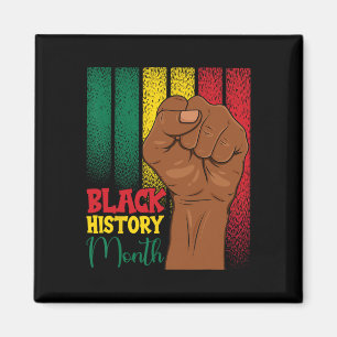 Aimant Mois de l'histoire des Noirs Poings Mains Dans Le