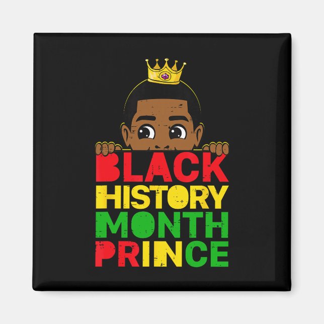 Aimant Mois de l'histoire des Noirs Prince Africain Mélan (Devant)