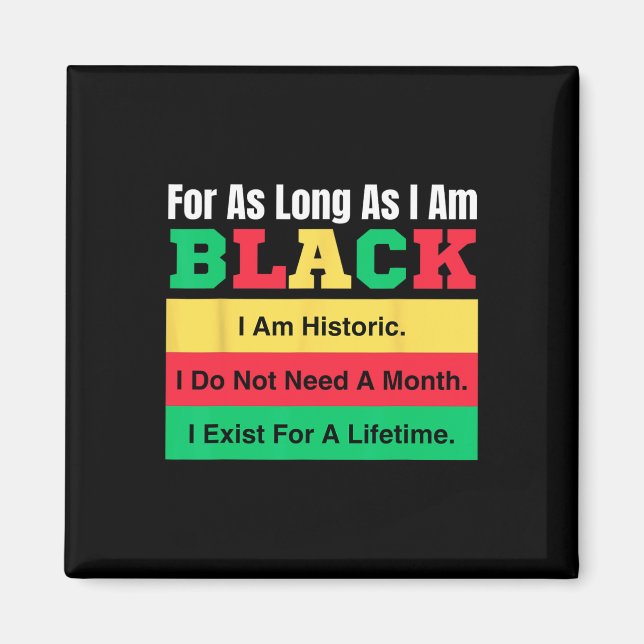 Aimant Mois de l'histoire des Noirs tant que je suis fier (Devant)