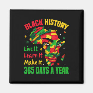 Aimant Mois de l'histoire des Noirs Vivez-le Apprenez-le 
