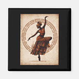 Aimant Mois de l'histoire noire Femme noire Tribyl Dancin