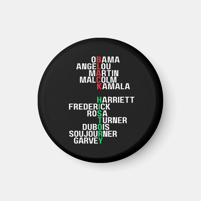 Aimant Mois de l'histoire noire Melanin King Reine Sista  (Devant)