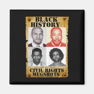 Aimant Mois de l'Histoire Noire Mugshot authentique des d