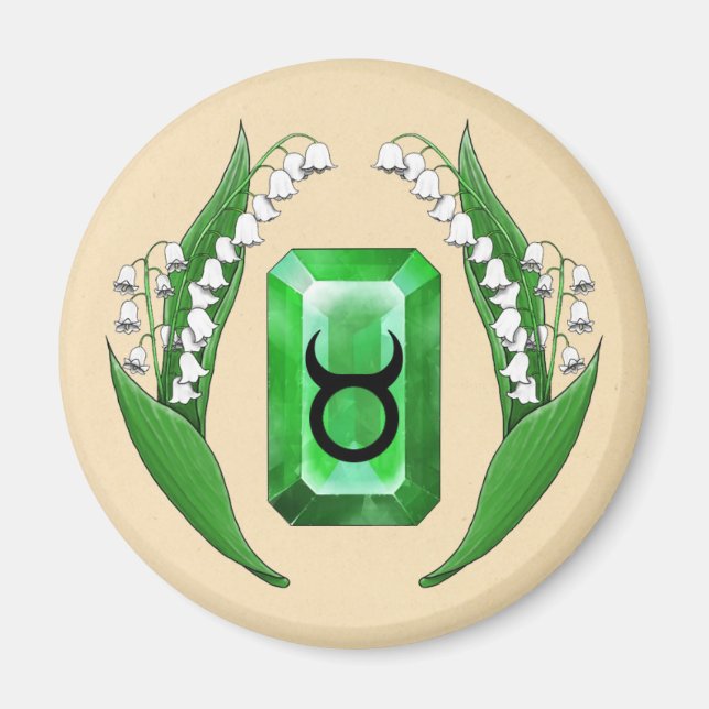 Aimant Mois de naissance mai Taurus (Devant)
