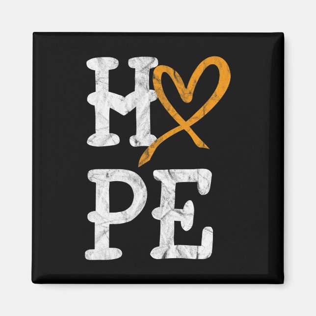 Aimant Mois de sensibilisation à la leucémie Espoir Cance (Devant)