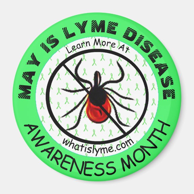 Aimant Mois de sensibilisation à la maladie de Lyme Aiman (Devant)