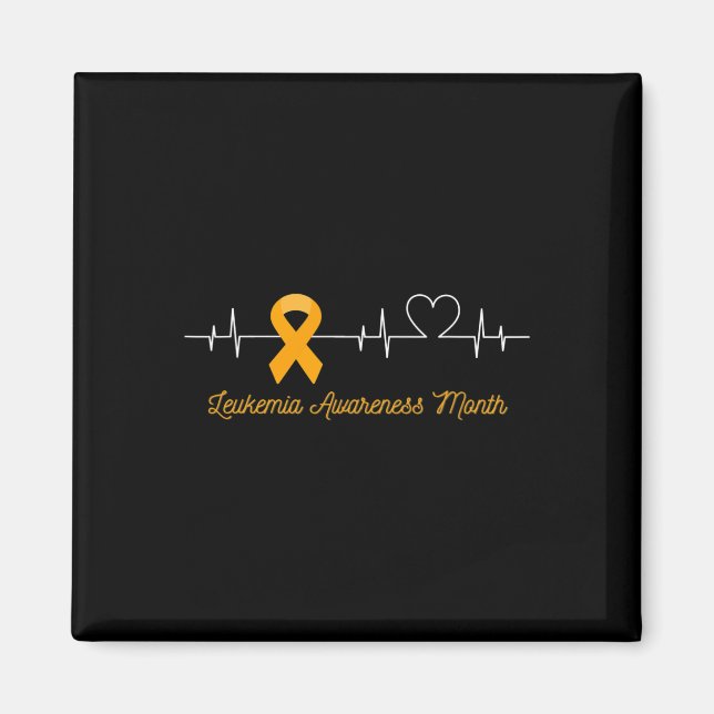 Aimant Mois de sensibilisation au cancer du sang Coeur du (Devant)