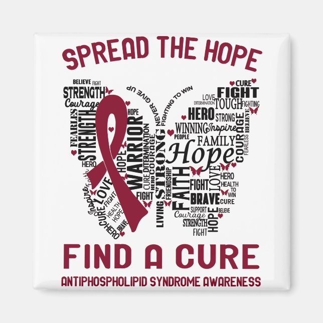 Aimant Mois de sensibilisation au syndrome antiphospholip (Devant)