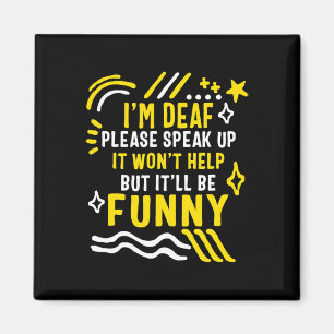 Aimant Mois de sensibilisation Je suis Sourd S'il vous pl