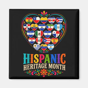 Aimant Mois du patrimoine hispanique Pays hispaniques lat