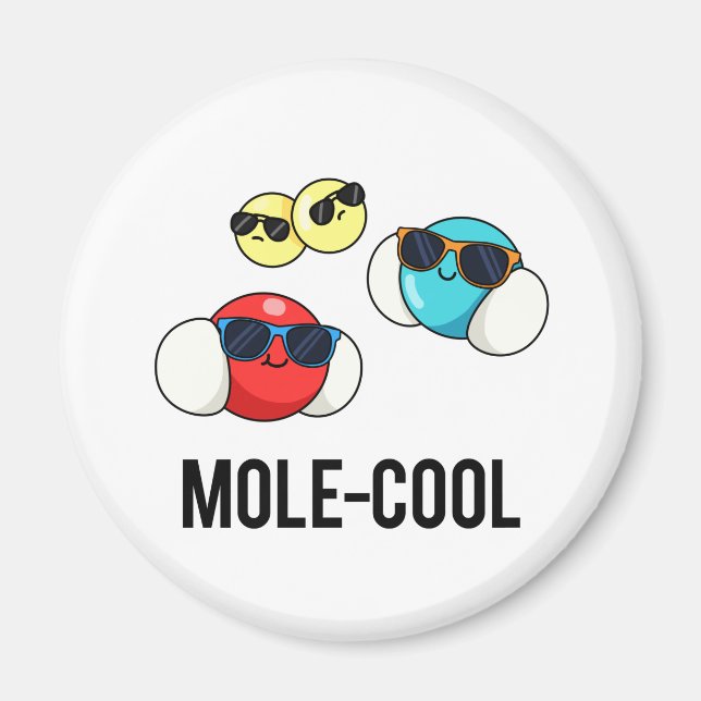 Aimant Mole-Cool Funny Molecule Pun (Devant)