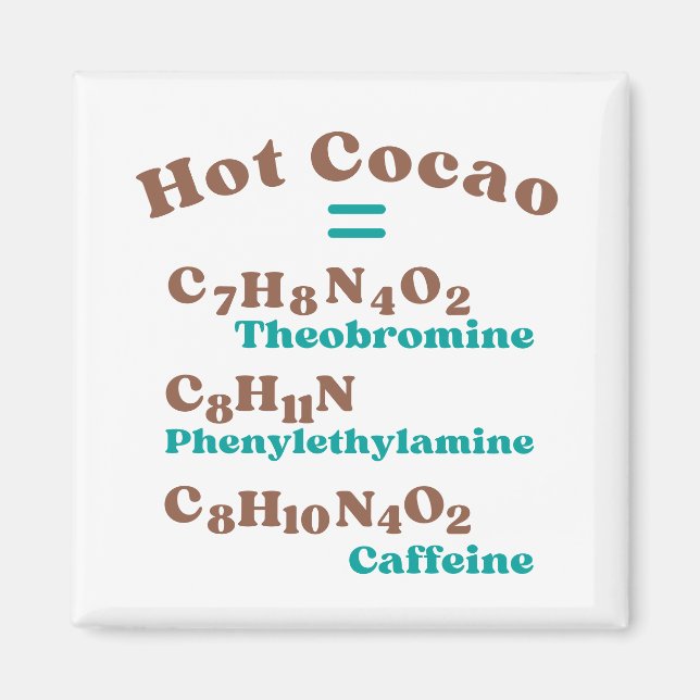 Aimant Molécule de cacao chaud (Devant)