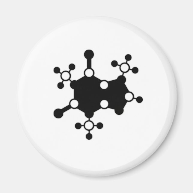 Aimant Molécule de caféine (Devant)