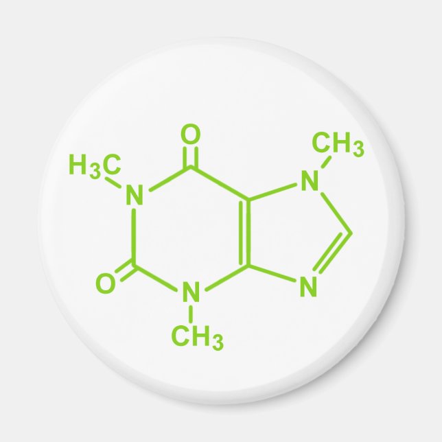 Aimant Molécule de caféine (Devant)