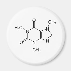Aimant Molécule de caféine Chimie Café Atomes