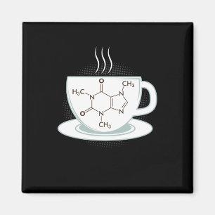 Aimant Molécule de caféine chimique