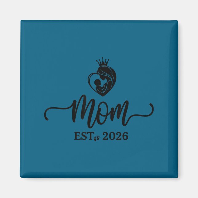 Aimant Mom Est 2026 Shirt New Moms Dads Matching Mother T (Devant)