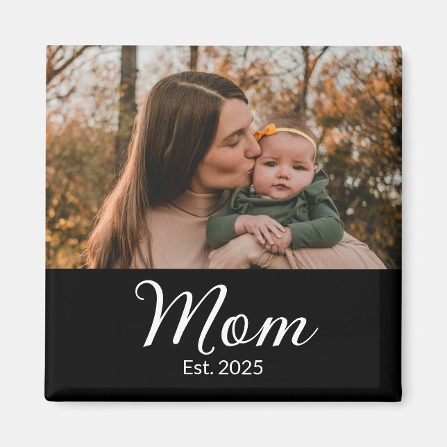 Aimant Mom Established Photo Mother's Day (Devant)