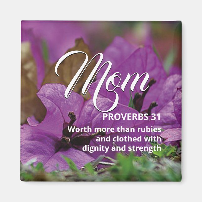 Aimant MOM Happy Mother's Day PROVERBS 31 (Devant)