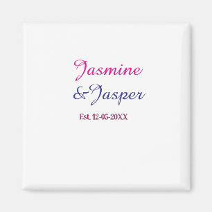 Aimant Mommy & Daddy nouveaux parents couple nom année d'