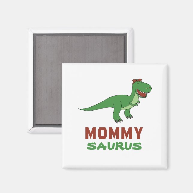 Aimant Mommysaurus Dinosaur T-Rex Dino Fête des mères (Recto/Verso)