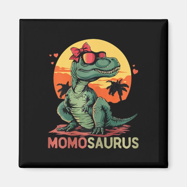 Aimant Momosaurus Dino Dinosaur Momo-saurus T-rex Mère' (Devant)