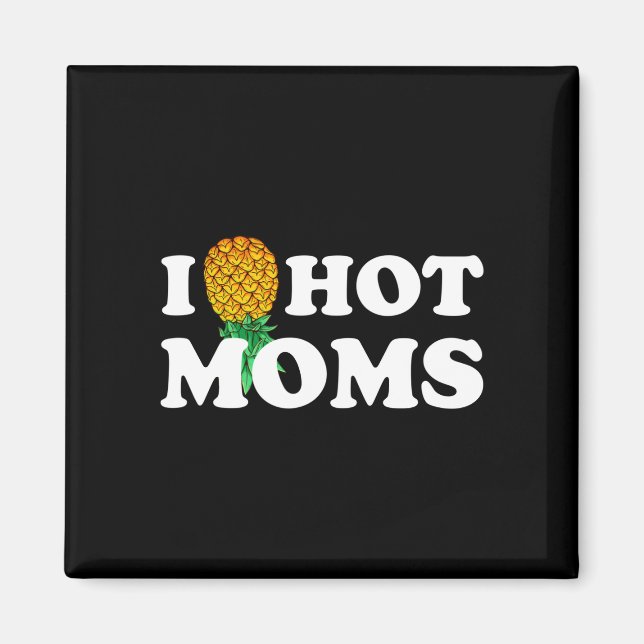 Aimant Moms chaussettes homme pineapple chaud à l'envers  (Devant)