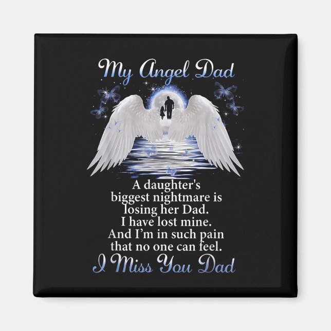Aimant Mon Angle Papa Je Vous Manque Papa Pères du jour c (Devant)