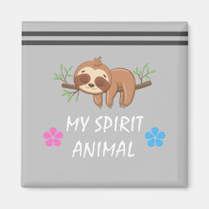 Aimant Mon animal d'âme Paresseux mignon endormi