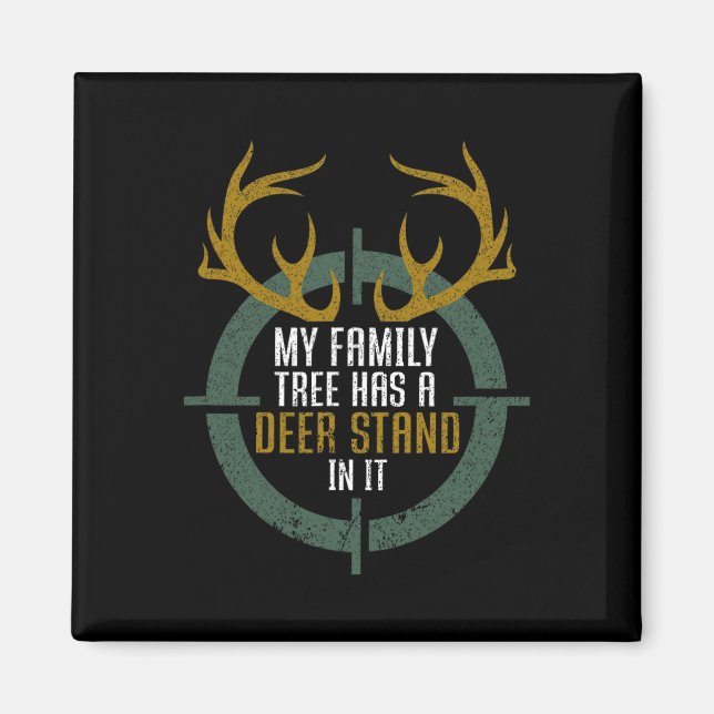 Aimant Mon Arbre Familial A Un Deer Stand Dans Il Chasse  (Devant)