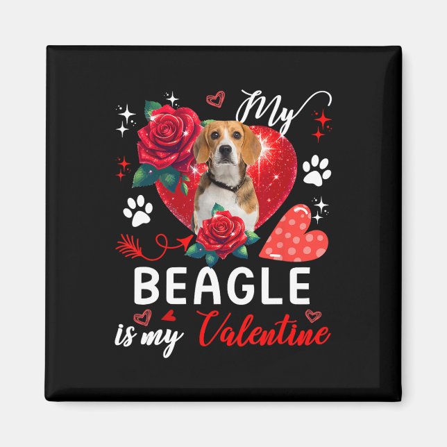 Aimant Mon Beagle est mon propriétaire amoureux de la Sai (Devant)