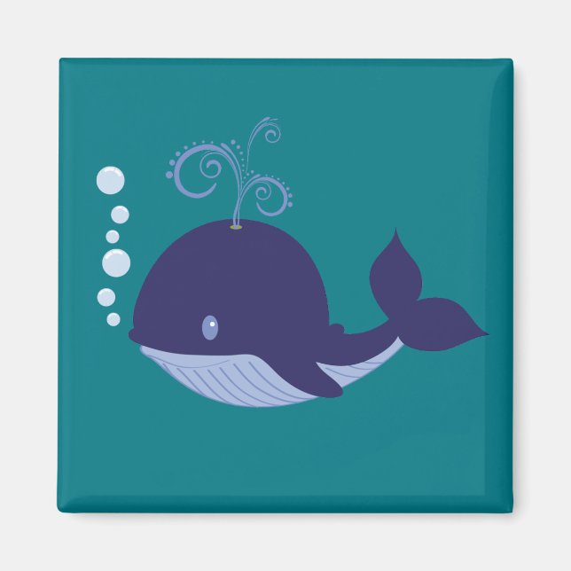 Aimant Mon bébé Baleine Bleue (Devant)